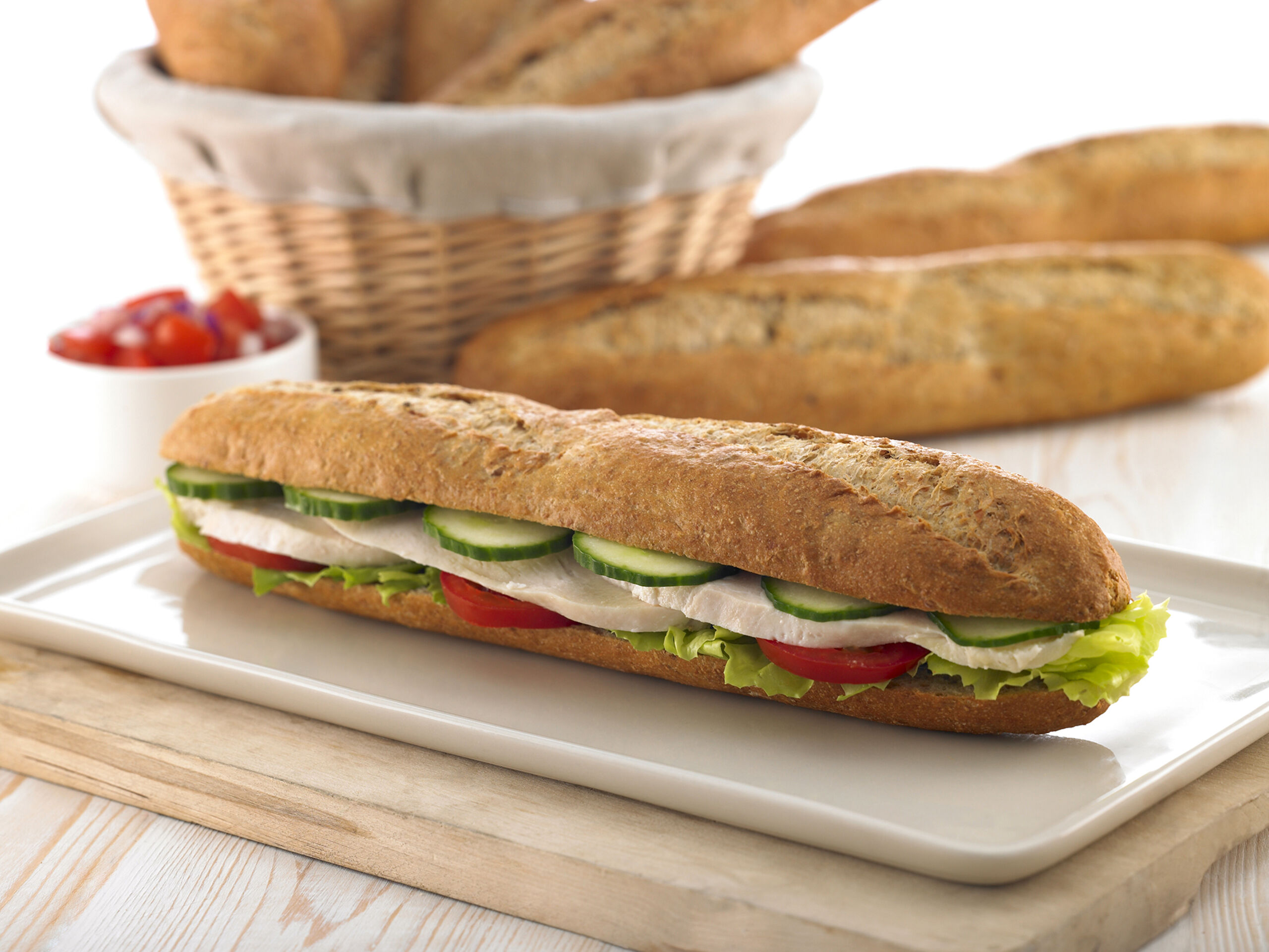 Malted Wheat Small Baguette